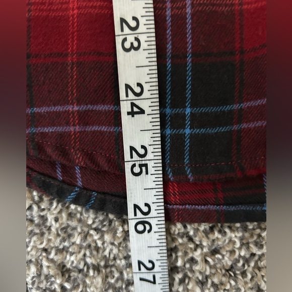 Brixton unisex button up flannel shirt in red, black and blue size small - Picture 7 of 7